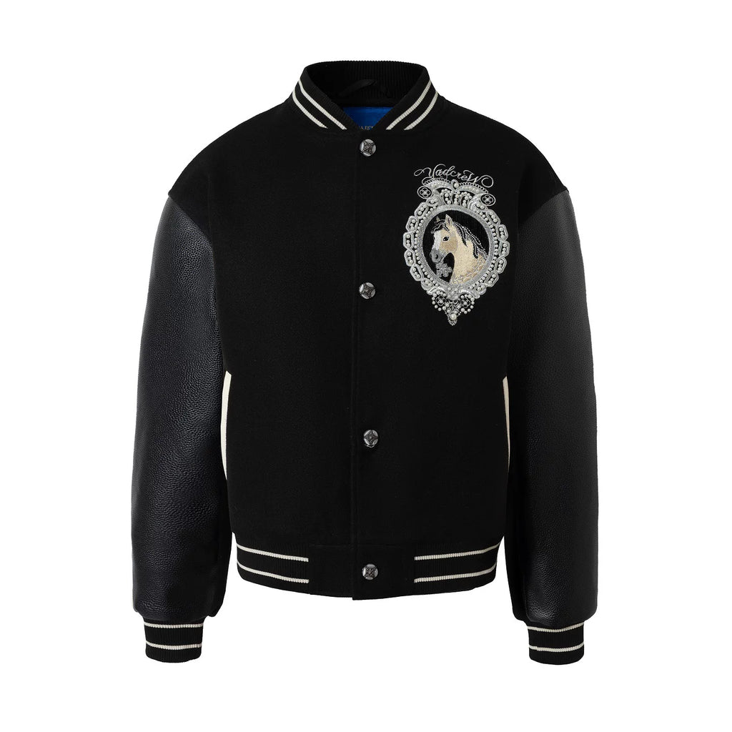 YADcrew Year of The Horse Limited Gold Thread Embroidered Baseball Jacket