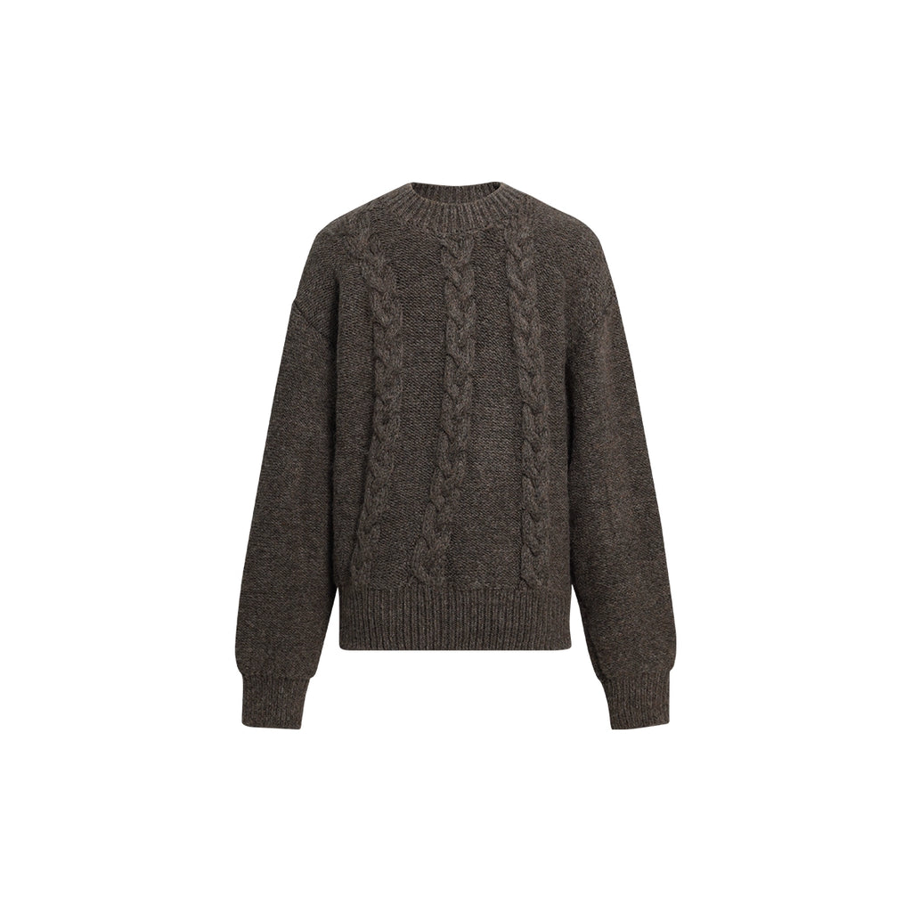 FUNKYFUN Twisted Curved Twist Knitted Sweater