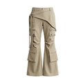 JIKOO Heavy Industry Twill Multi-pocket Micro-pull Pants