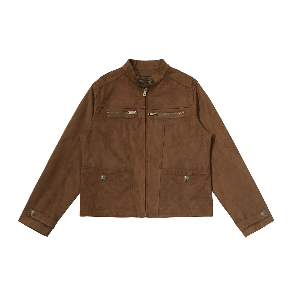 CHANYOOU Vintage Suede Short Slim Jacket