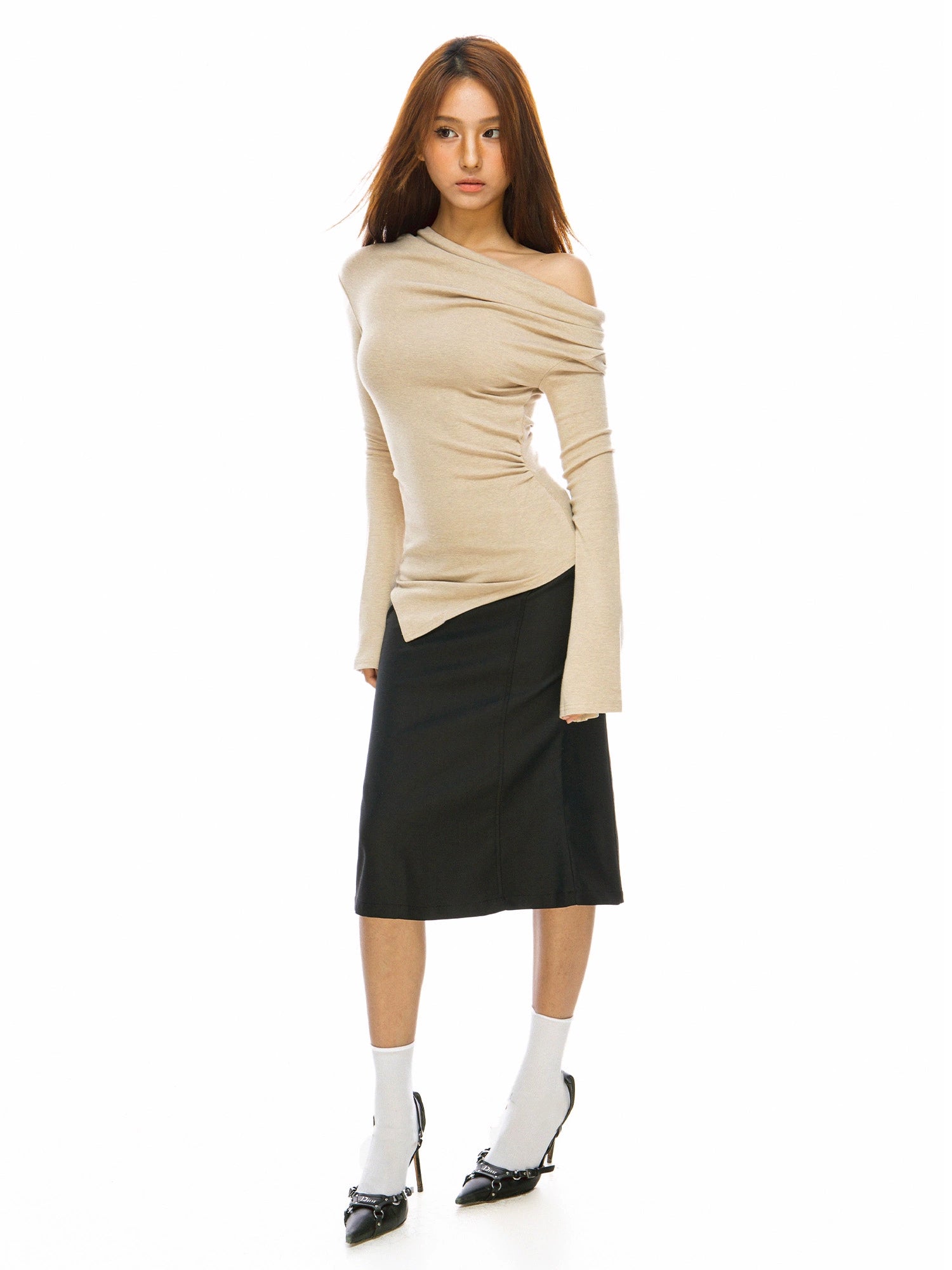 FILIRILI Low-rise Tooling Slim Hip-wrapped Fishtail Skirt