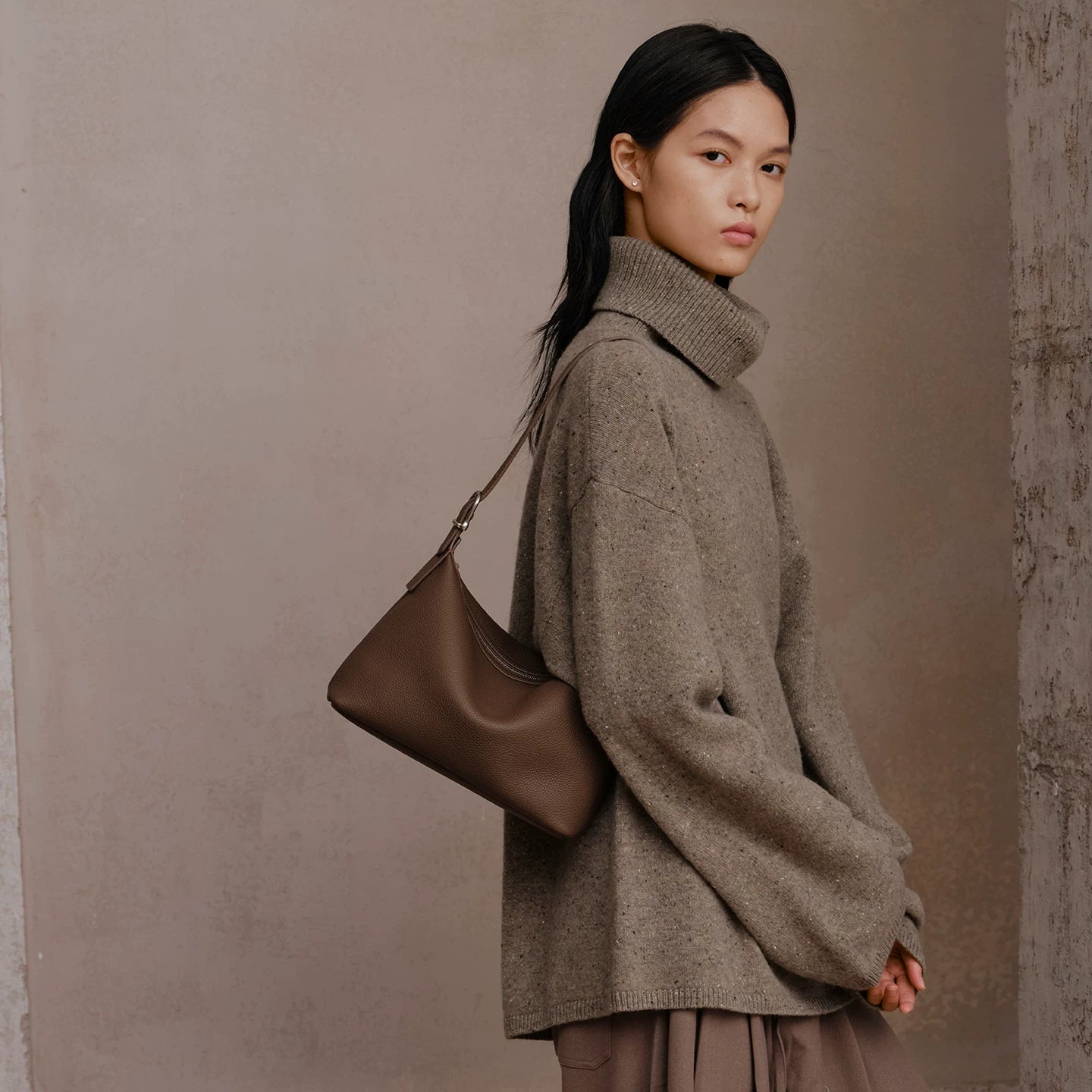 AVALEA Vintage Leather Shoulder Underarm Bag