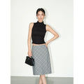 NEVA HU Temperament Plaid Skirt