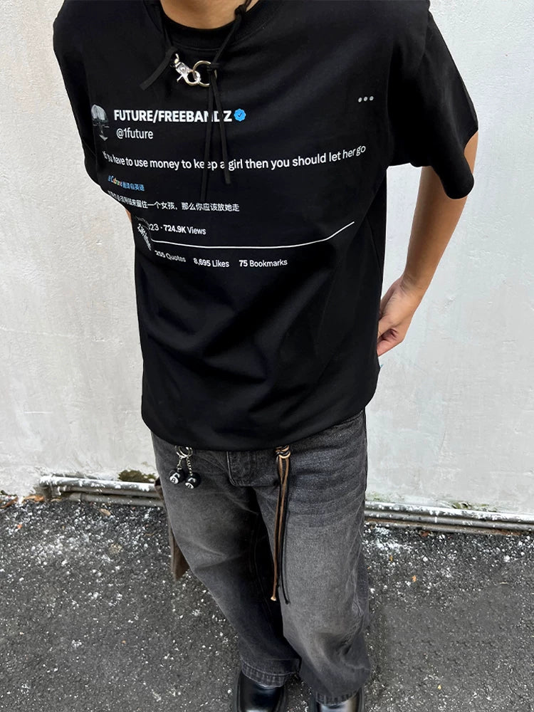 REMAKE King Quotes Direct Injection Printing Short Sleeves