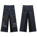 DND4DES Removable Splicing Washed Old Straight Jeans