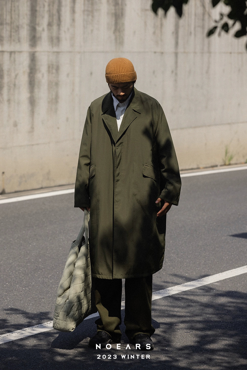 NOEARS Japanese Retro Ruffian Handsome Loose Silhouette Trench Coat