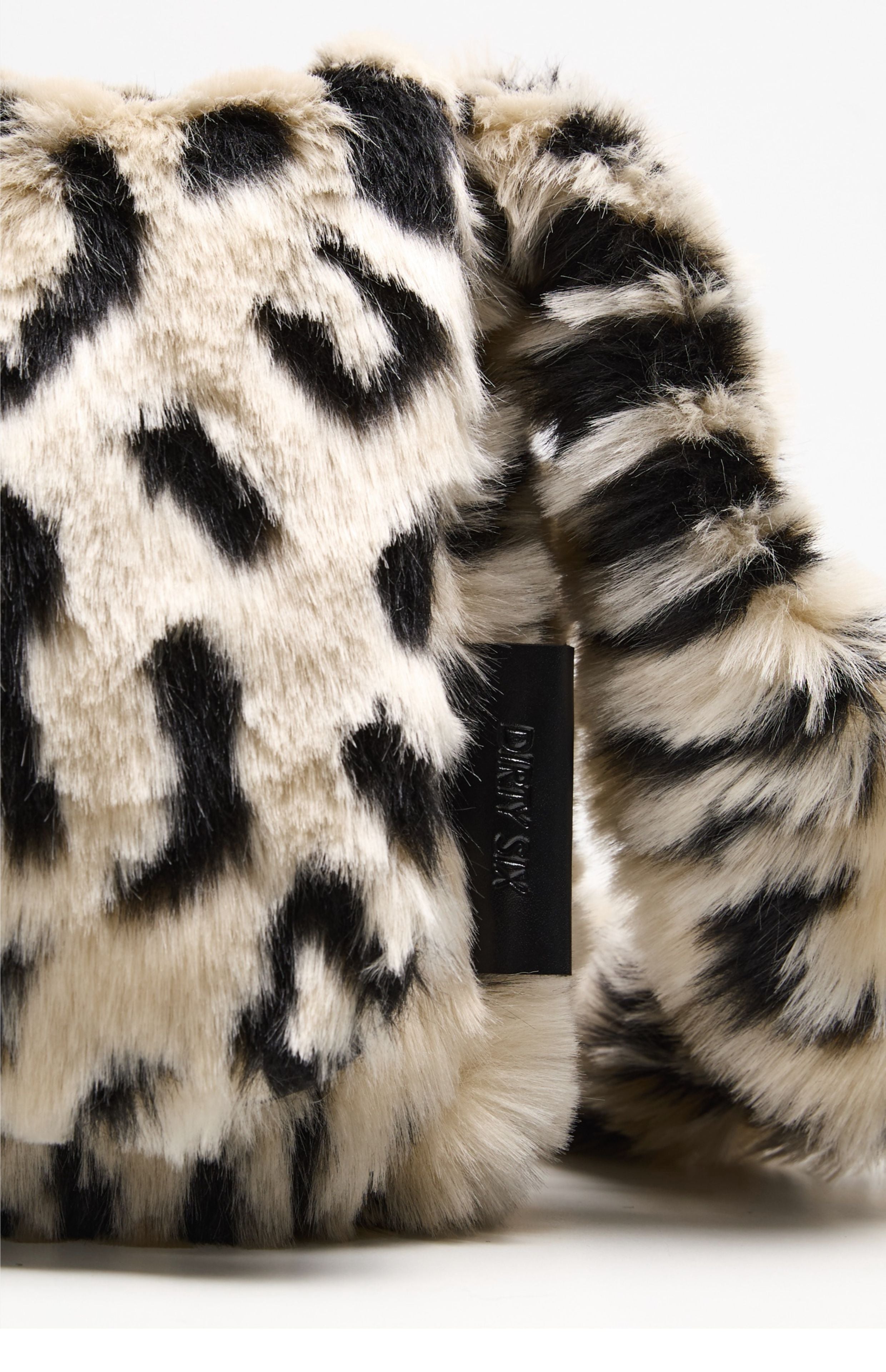 DirtySix spotted leopard flip square bag