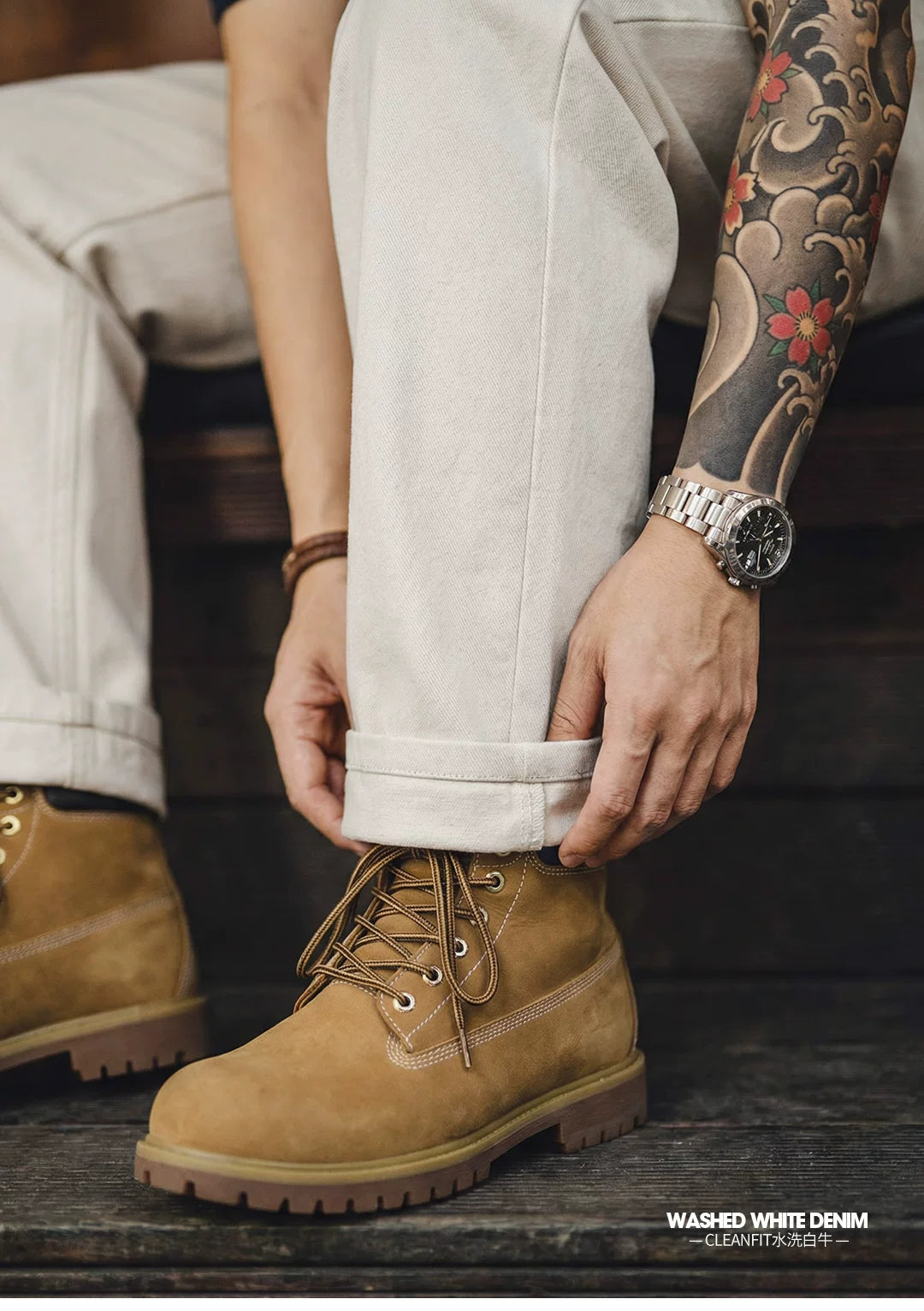 Madden Vintage White Wide Leg Jeans