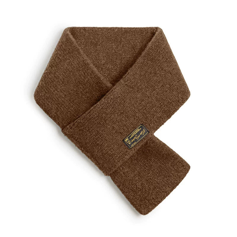 MADEN Retro Imitation Mohair Knitted Small Scarf