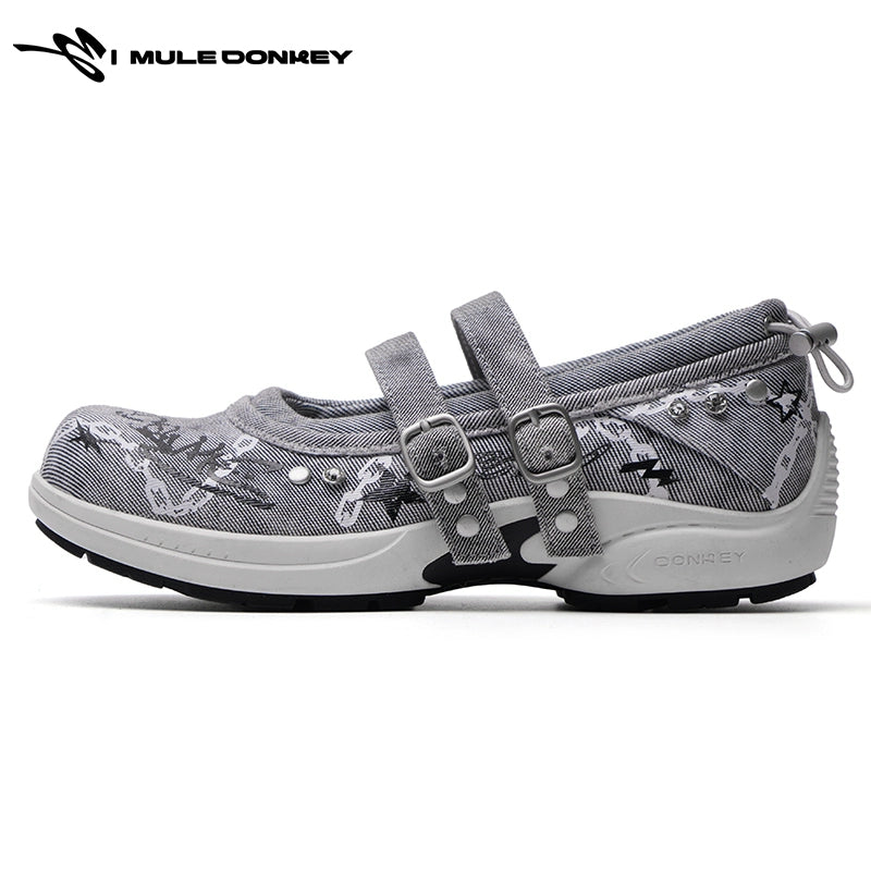Donkey Hollow Breathable Flat Bottom Shallow Mouth Single Shoe