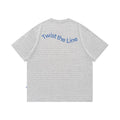 BENT IDEA Alphabet Print Striped Casual Tee