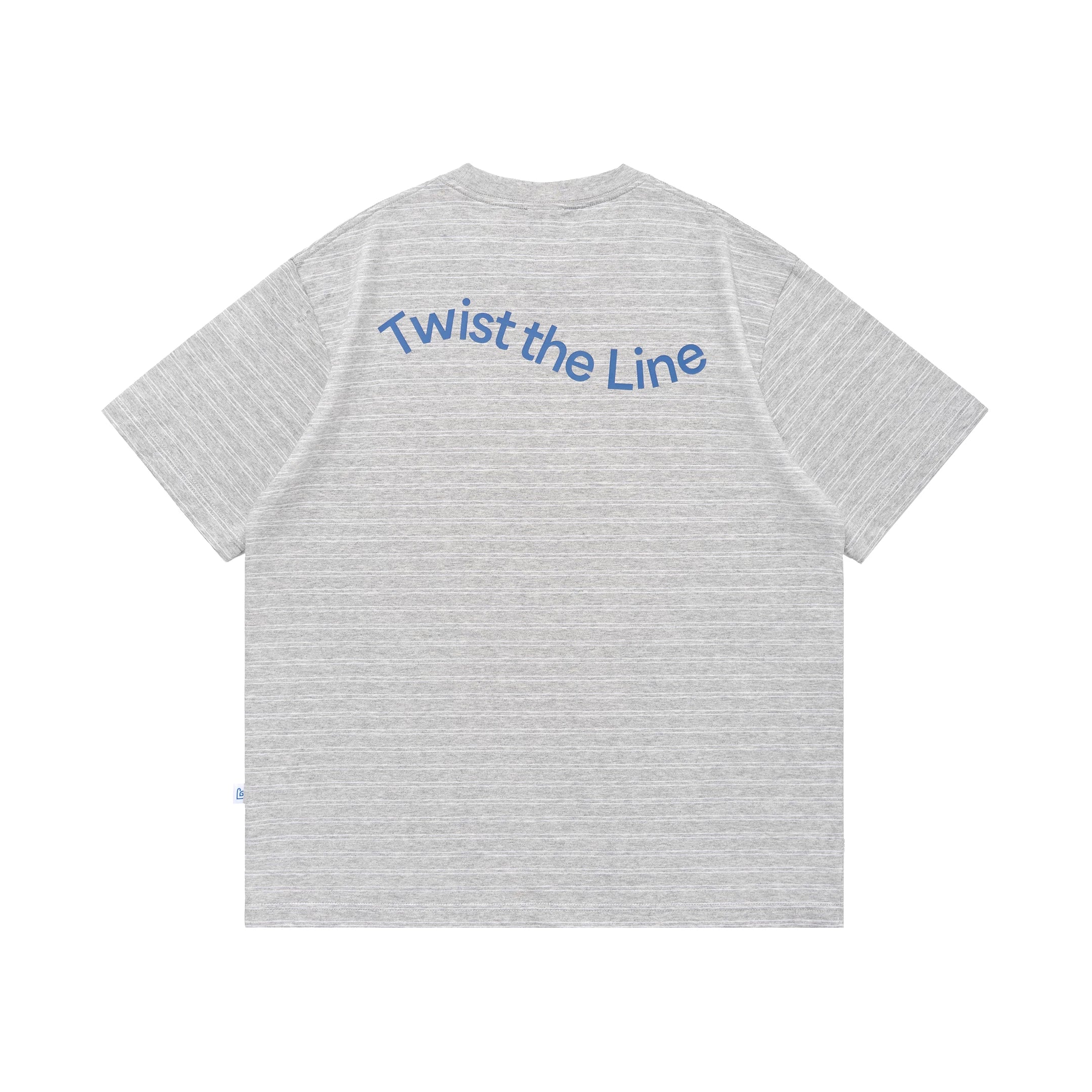BENT IDEA Alphabet Print Striped Casual Tee