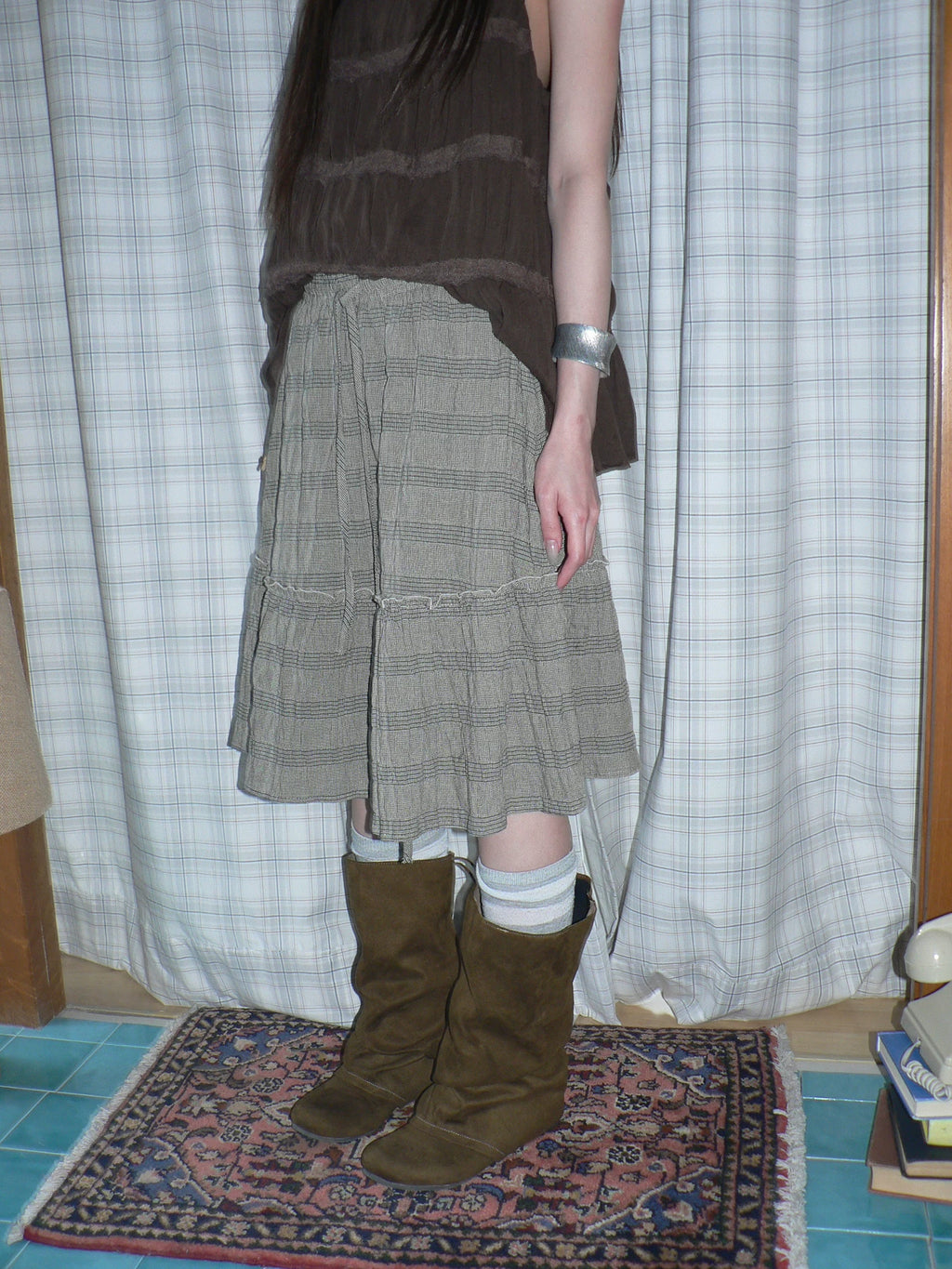 Ang: Project Versatile Striped Elastic Waist Skirt