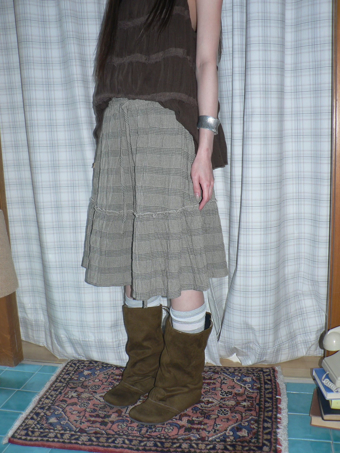 Ang: Project Versatile Striped Elastic Waist Skirt
