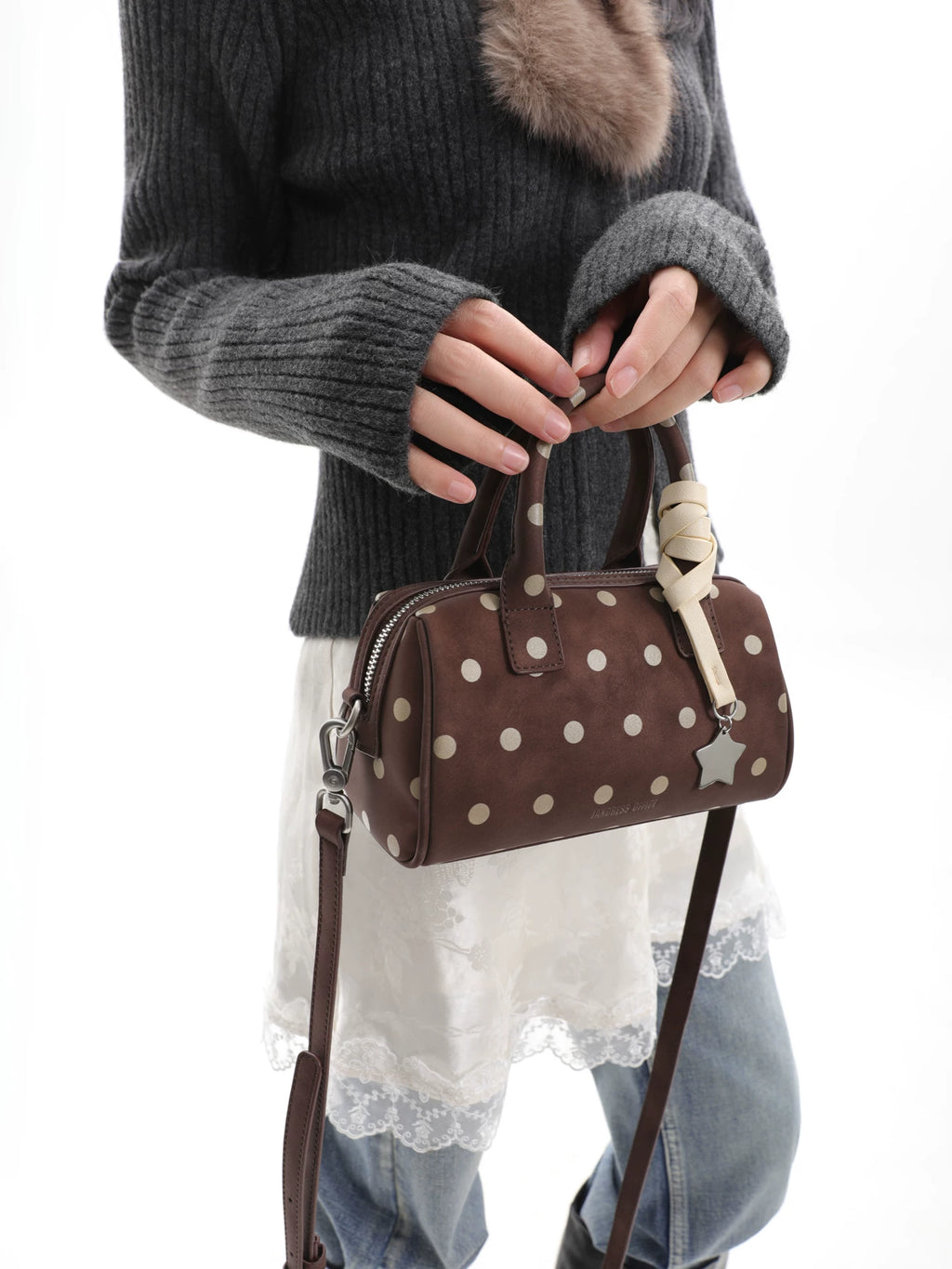 JANDRESS Star Polka Dot Messenger Bag