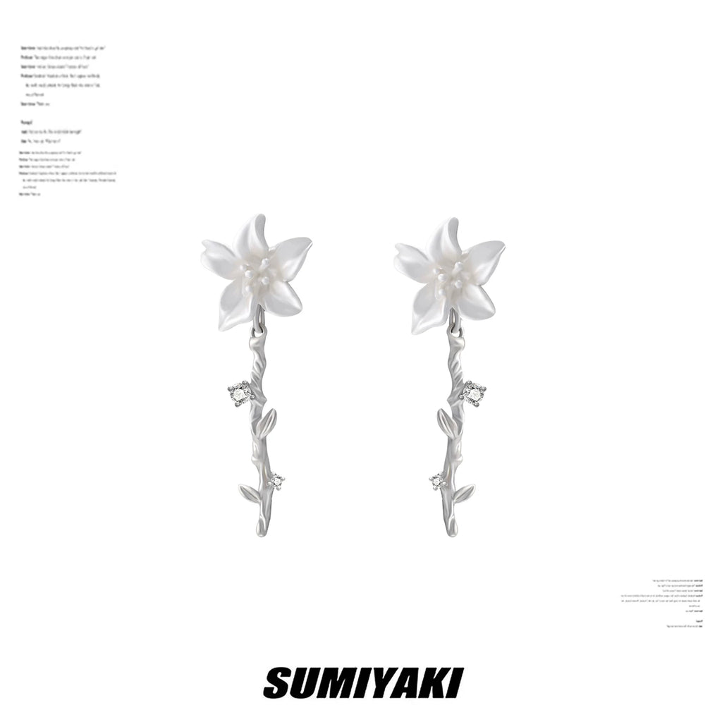 SUMIYAKI Niche High-end Cherry Blossom Earrings