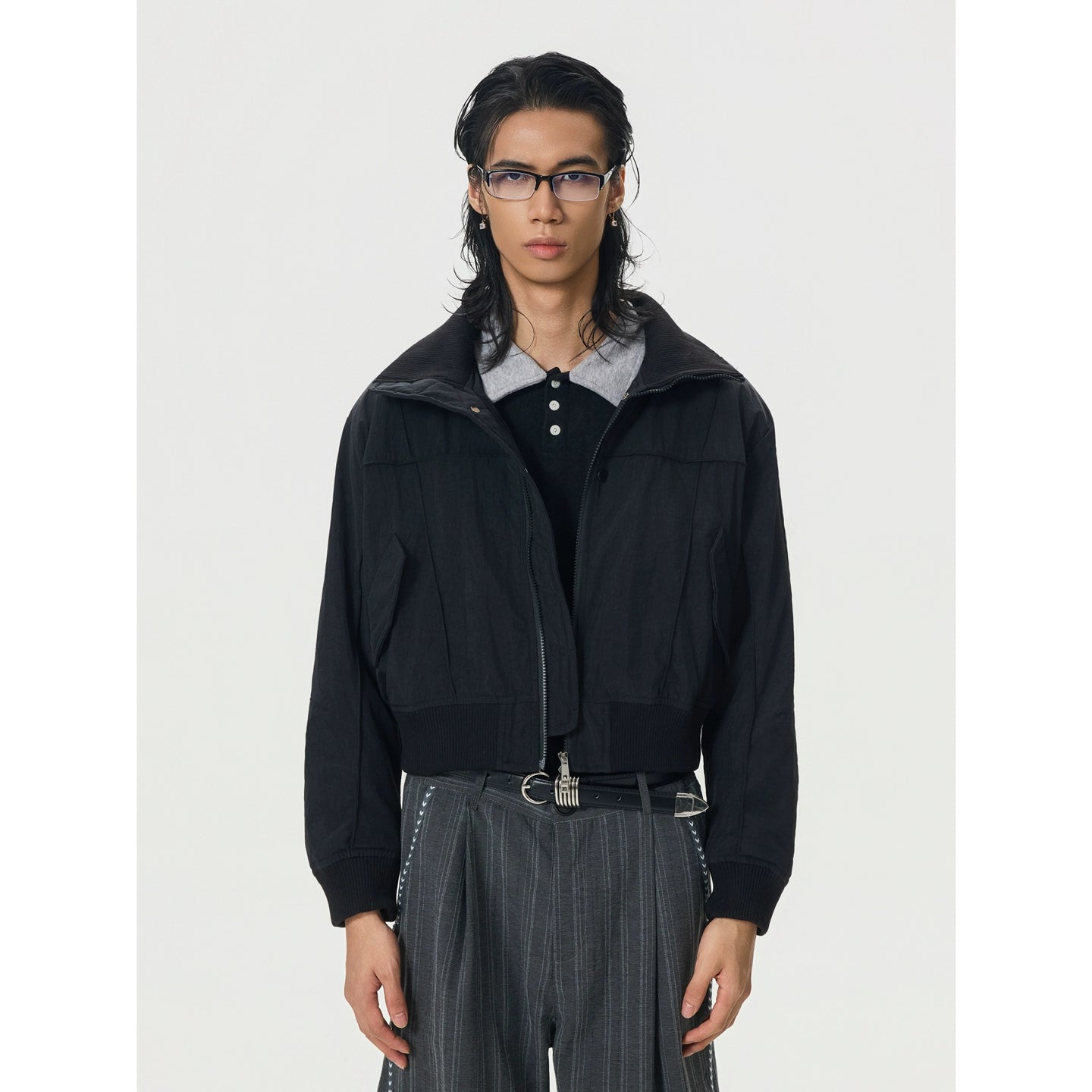 BTSG Vintage Stereo\ Short Wide Stand-Up Jacket