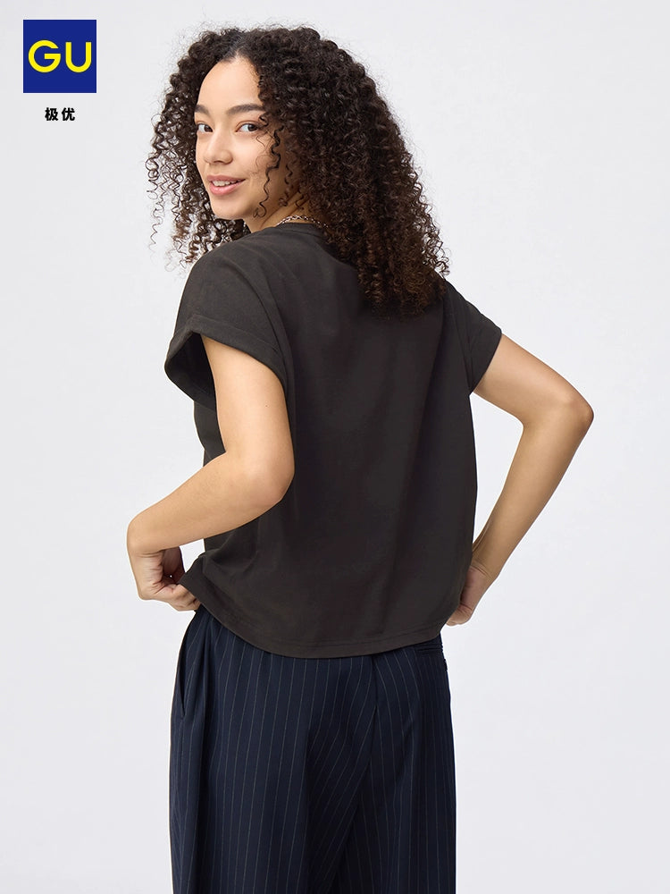 GU Washed Retro Printed Casual Tee