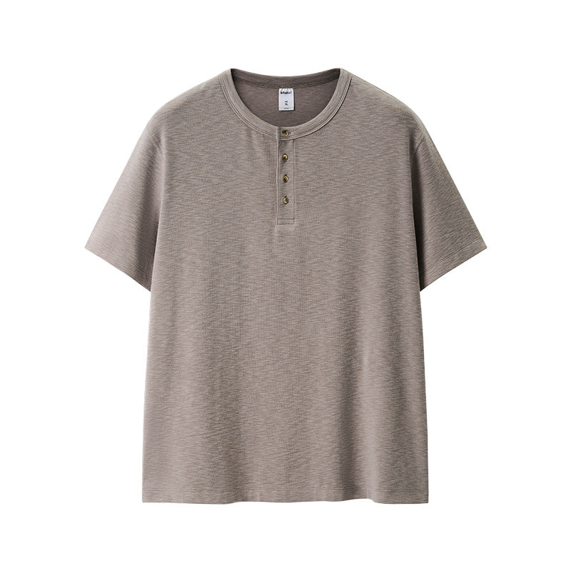Inflation Old Money Henry Collar Short Sleeve T-Shirt