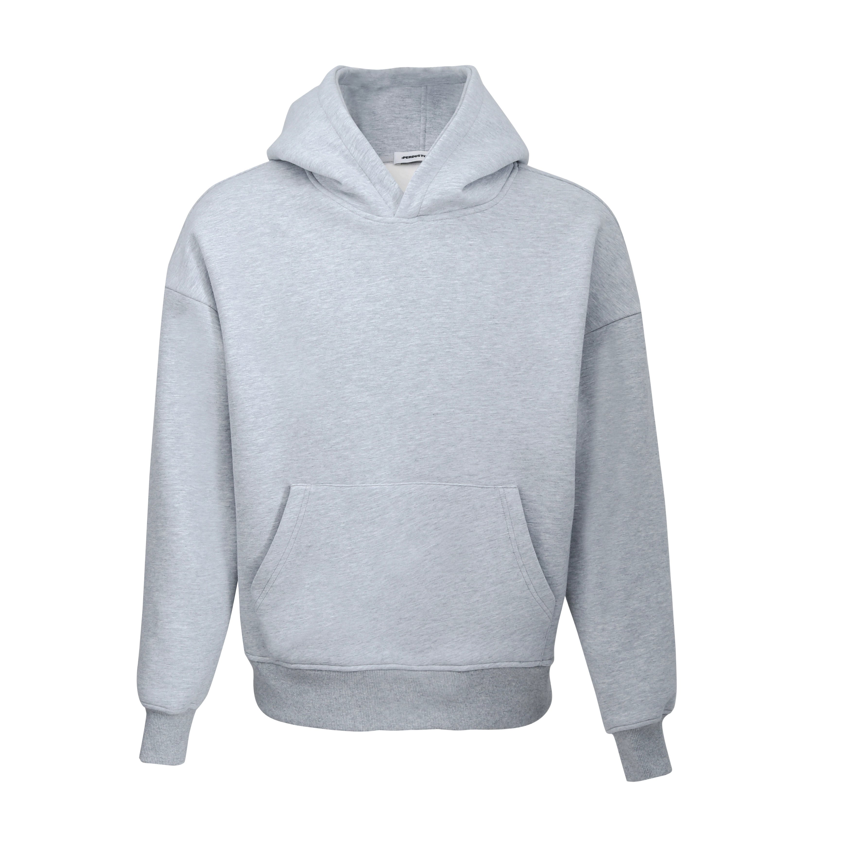 PERDU Silver Fox Fleece Loose Pullover Fleece Hooded Sweater