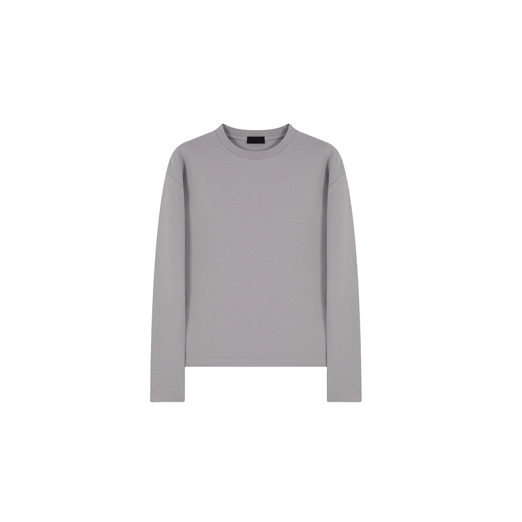 PLUS NO LOGO Simple Casual Round Neck Long Sleeve