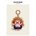 HAVEROSE Fried Glasses Car Keychain Small Pendant