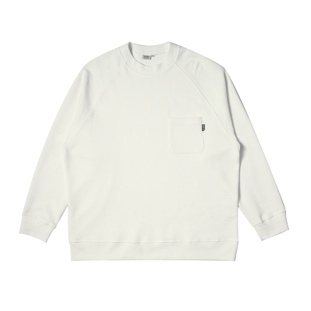 BUTTBILL 380G Japanese waffle Pure Cotton inner long-sleeve Tee