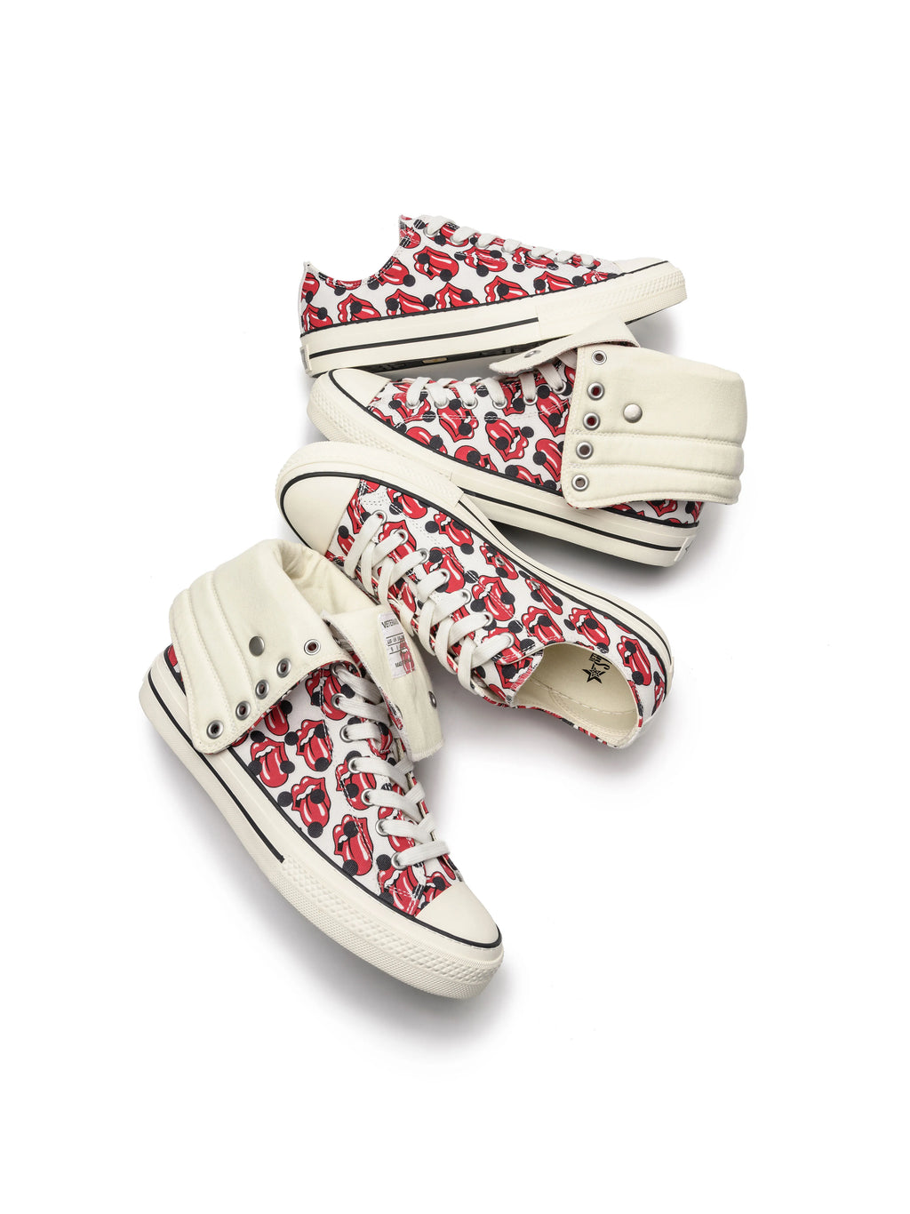 VETERANBOI Tongue Polka Dot Canvas Casual Shoes