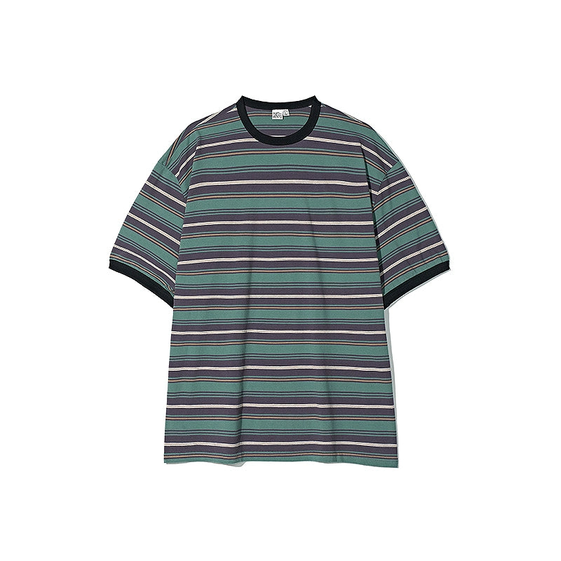 PARTIMENTO Contrast Loose Striped Tee