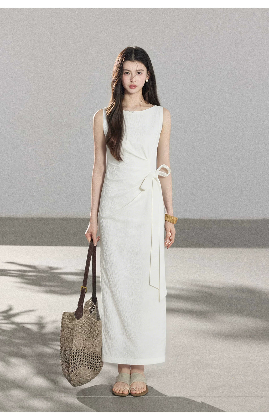 TYANG Temperament Waist Lace-up Dress