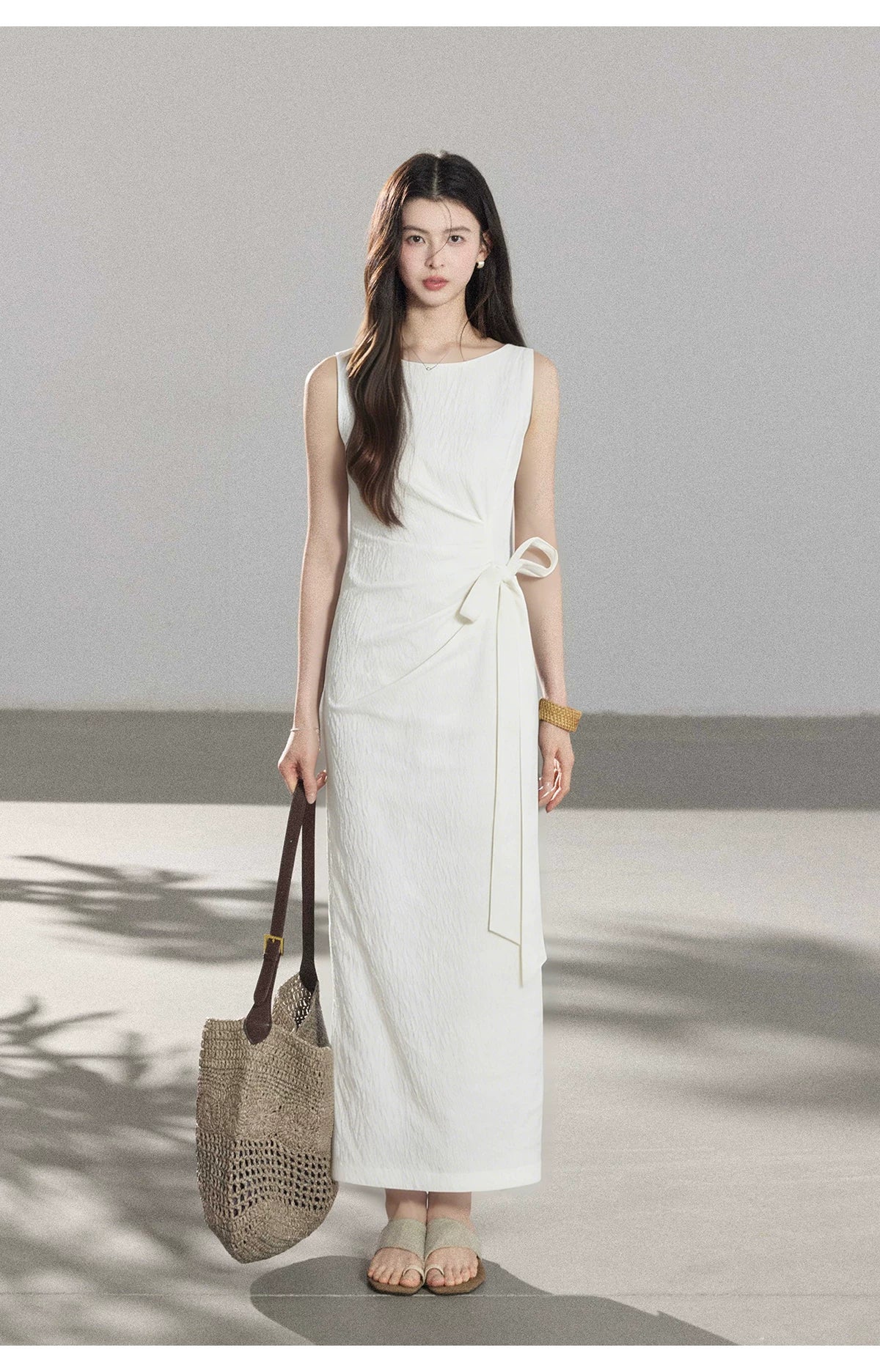 TYANG Temperament Waist Lace-up Dress