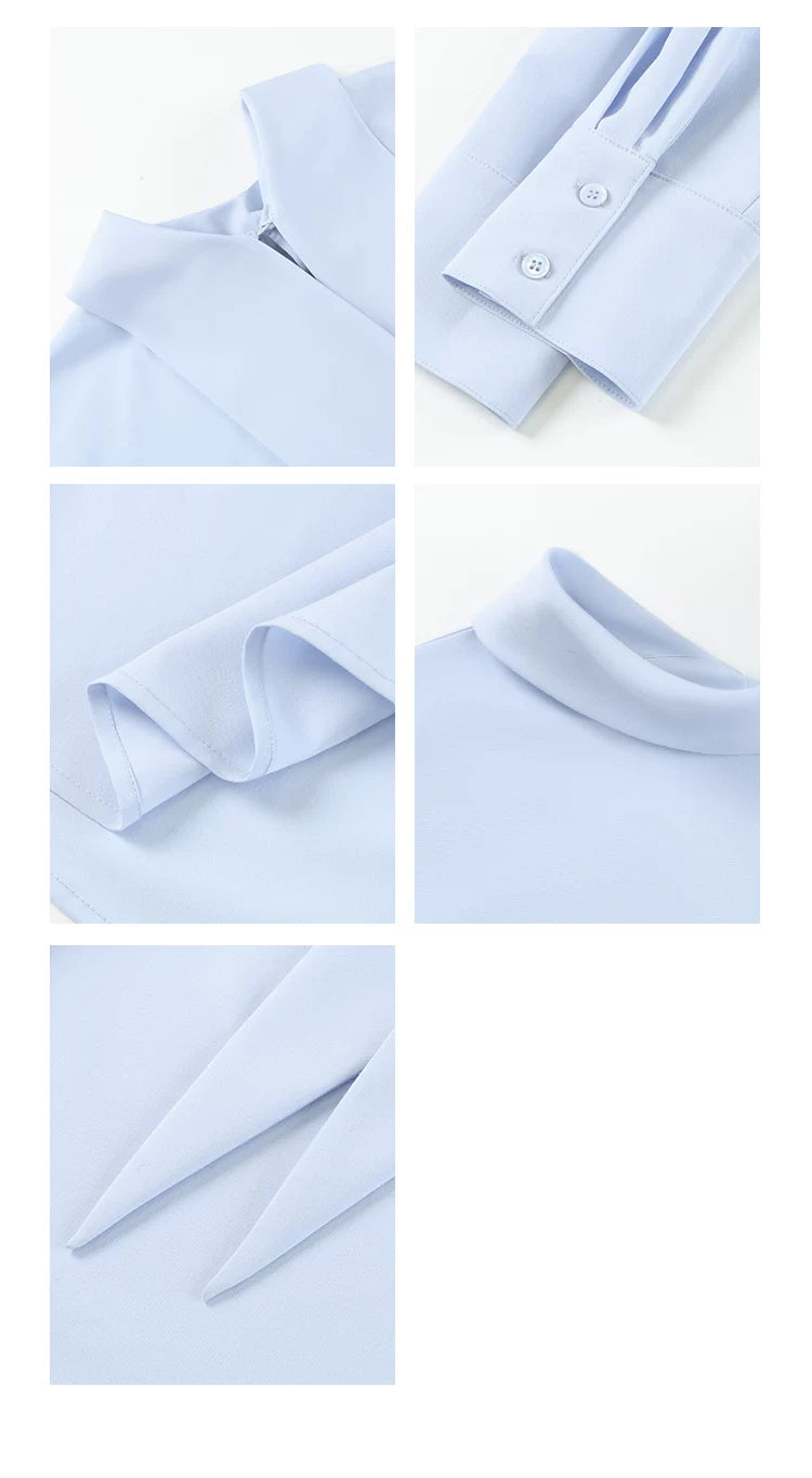 NEVA HU Loose Ribbon Shirt