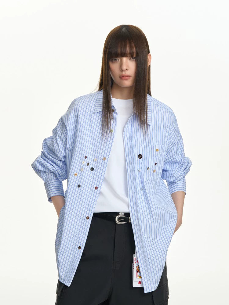 TGNS Lazy Casual Striped Shirt
