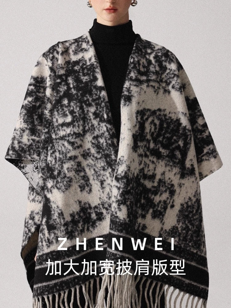 ZHENWEI Cape Plus Wide Long Scarf Shawl