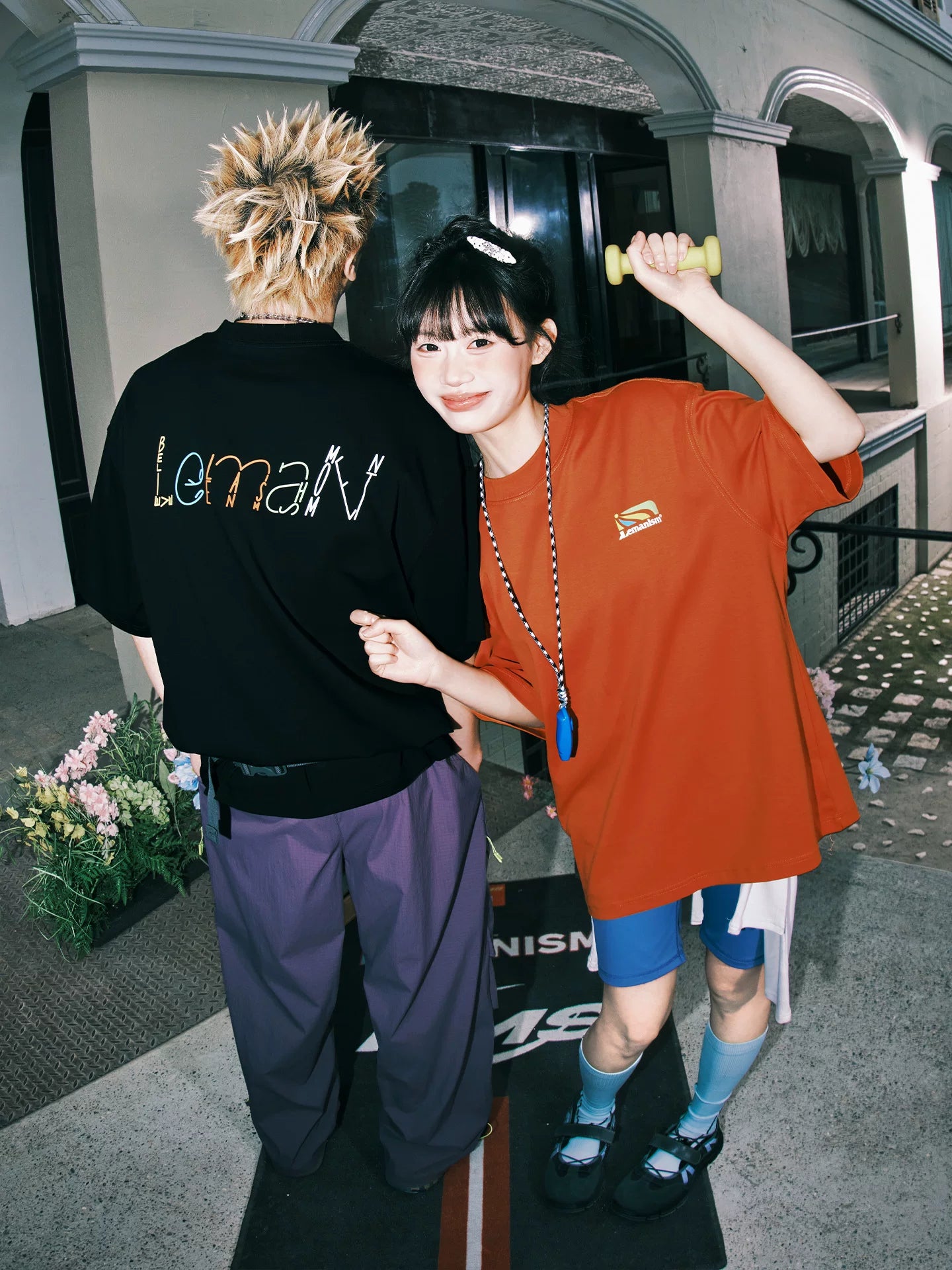Lemanism Colored Alphabet Loose Casual Tee