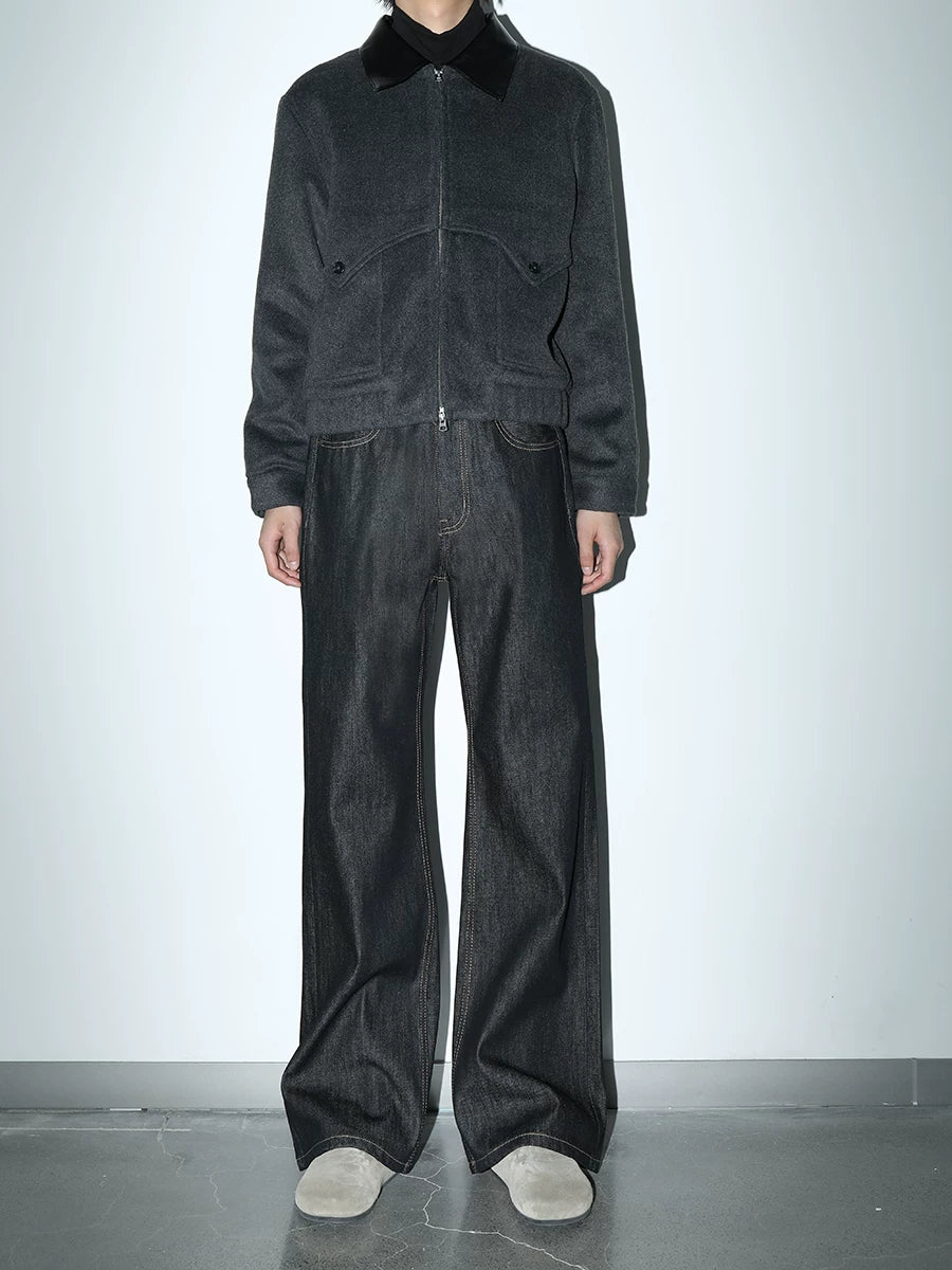 PLUS NO LOGO Micro-straight Tube Five-button Jeans