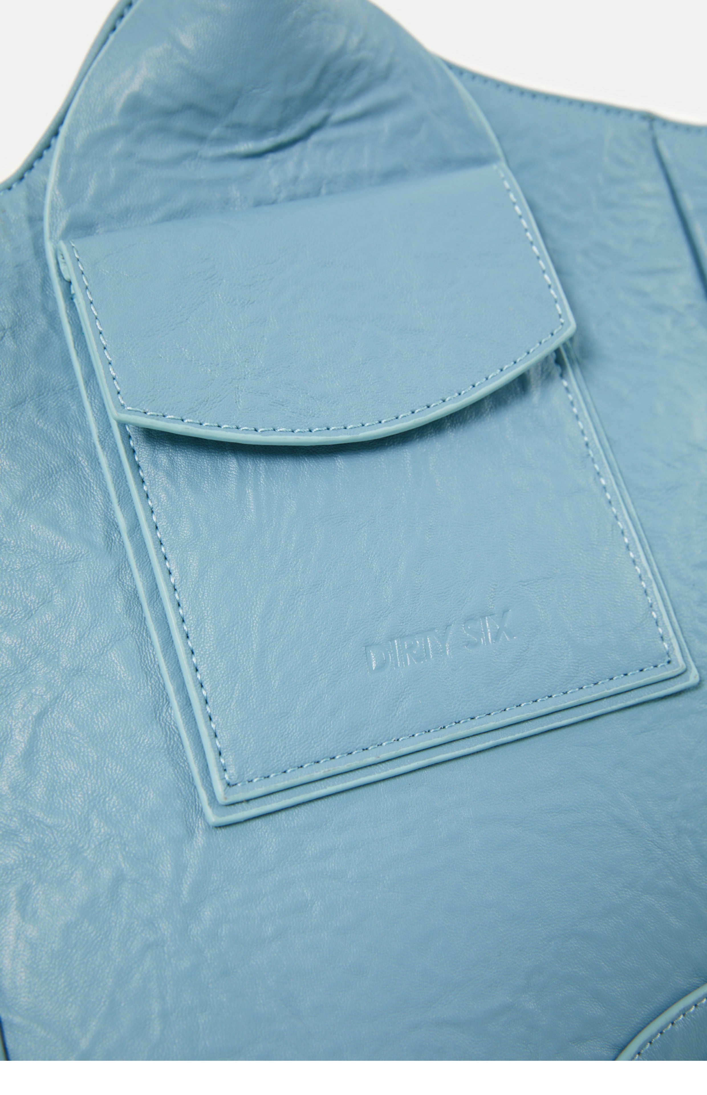 DirtySix Yuri Big Cow Split Leather Tote retro-patterned cowhide large-capacity Bag