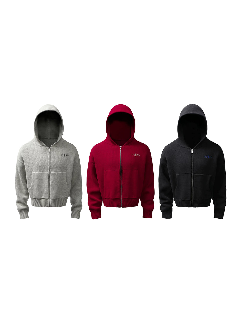 KARMANISTIC Vintage Cashmere Loose Hooded Knit Sweater Jacket