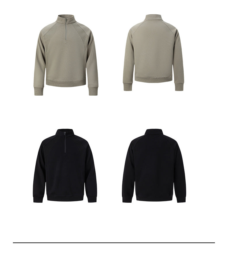 UNF Stand-up Collar Half-zip Sweater