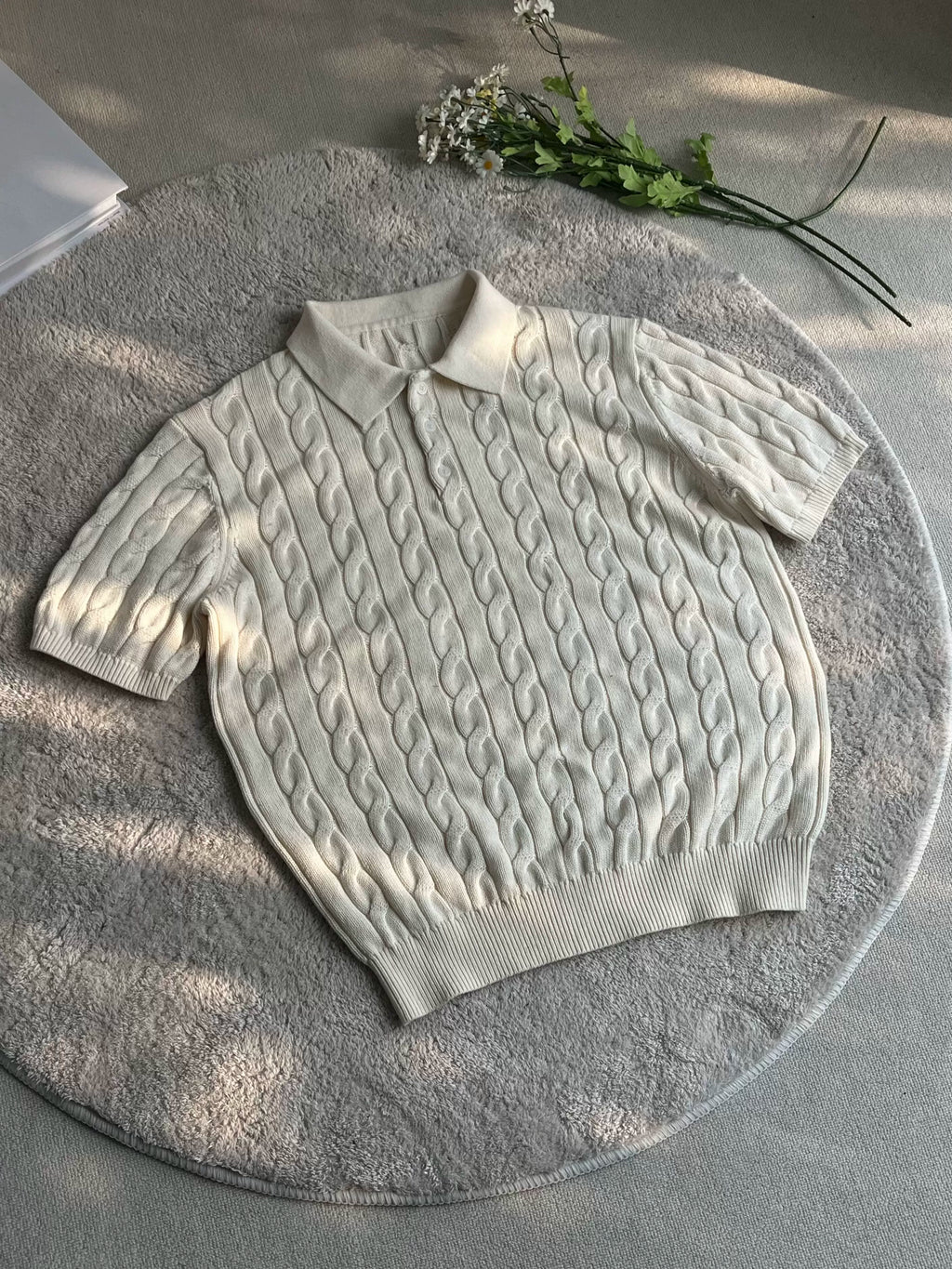 Xanvas Twisted Shoulder Knitted Tee
