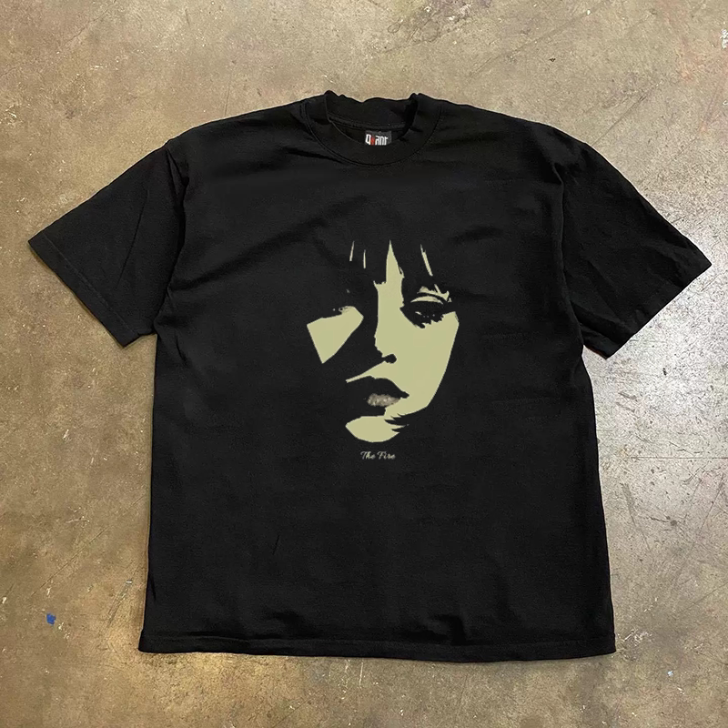 UPUPXIA Retro Niche Casual Loose Tee