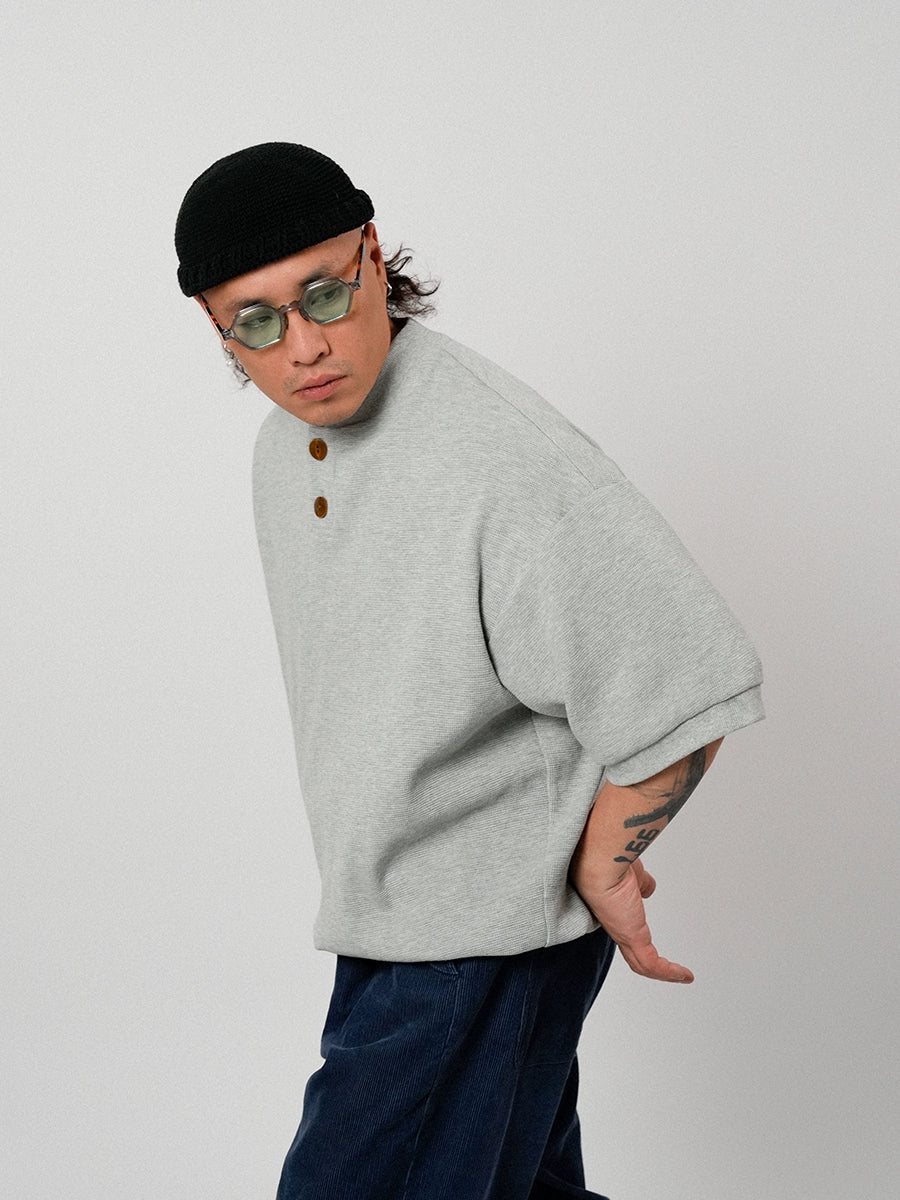 O3PARK Japanese Retro Loose College Style Polo Shirt