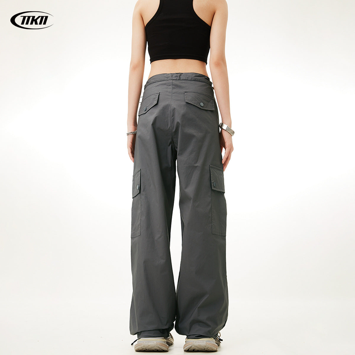 11KN gray Women Woven Waterproof Pants
