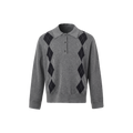 INTENT Vintage Casual Rhombus Knitted Sweater