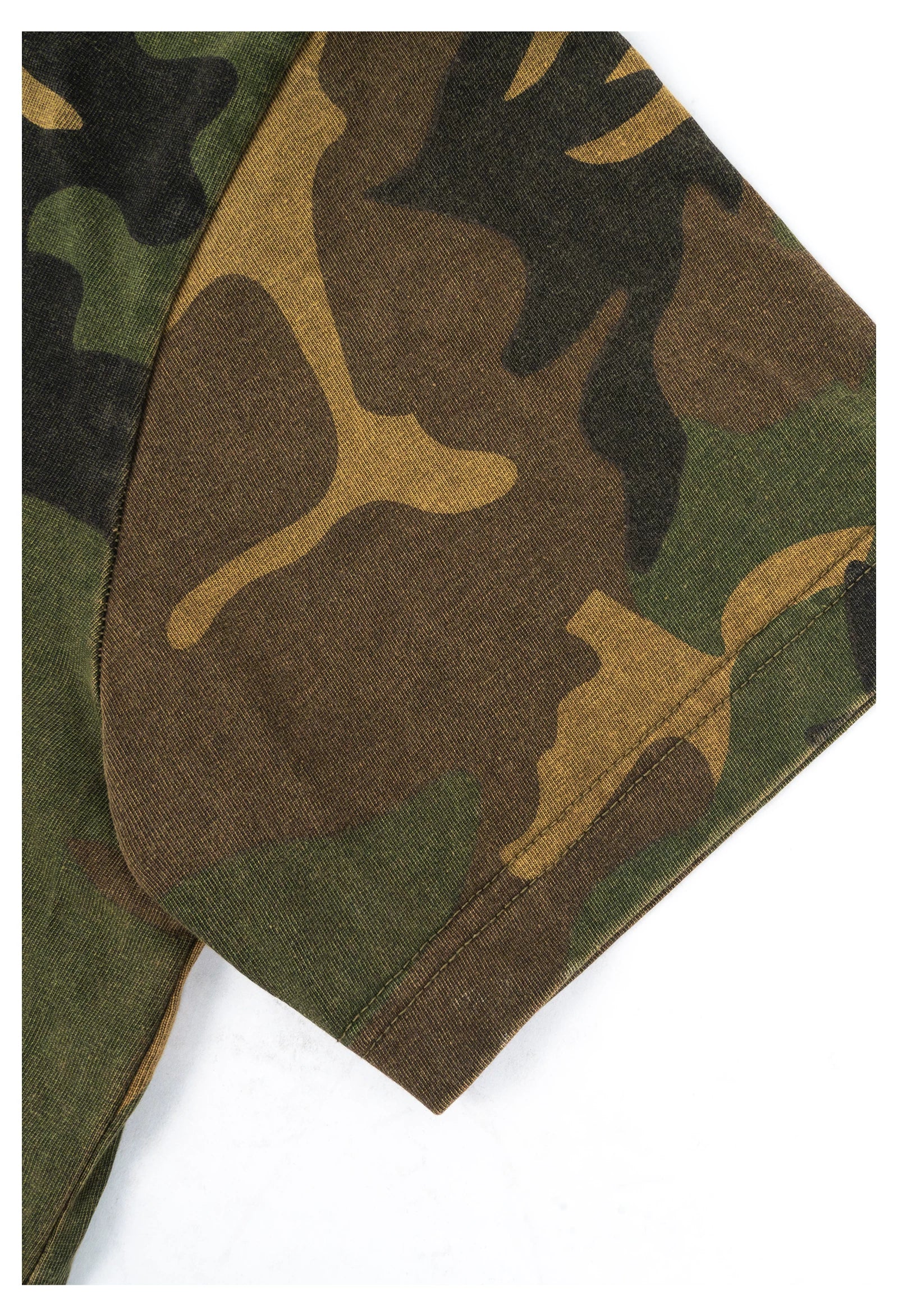 ANTIDOTE Camouflage Guitar Print Crew Neck Tee