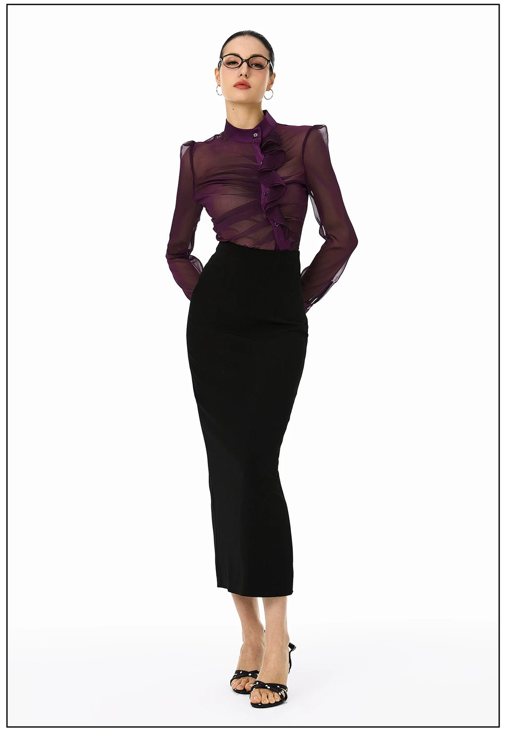 FINDYAWINGS Tulle Satin Shirt