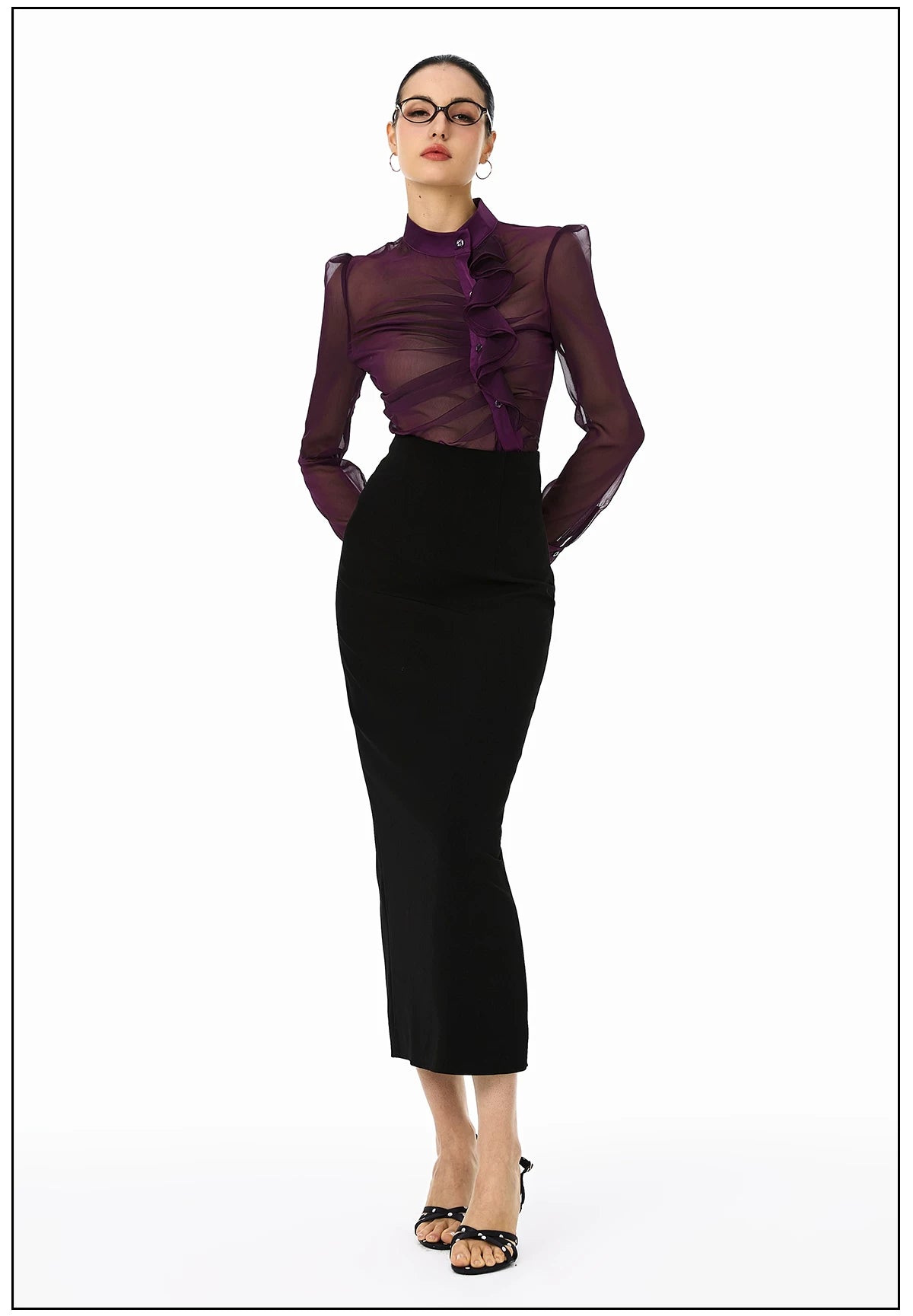 FINDYAWINGS Tulle Satin Shirt