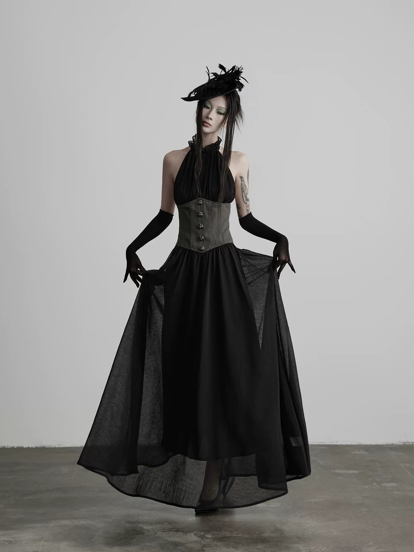 INDULGE Waist Neck Vest Dress