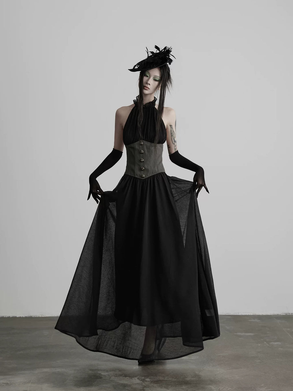 INDULGE Waist Neck Vest Dress