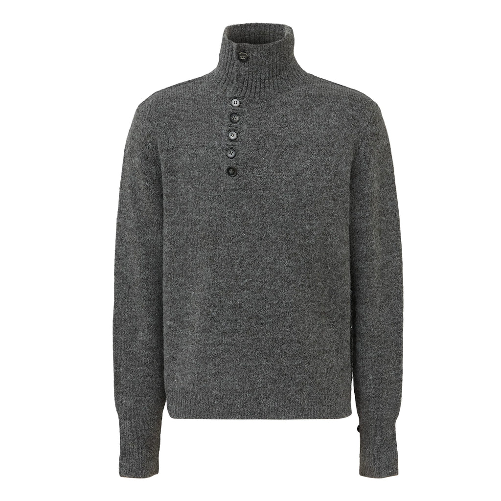 TAICHIISM Turtleneck Lapel Multi-form Wool-blend Soft Waxy Sweater